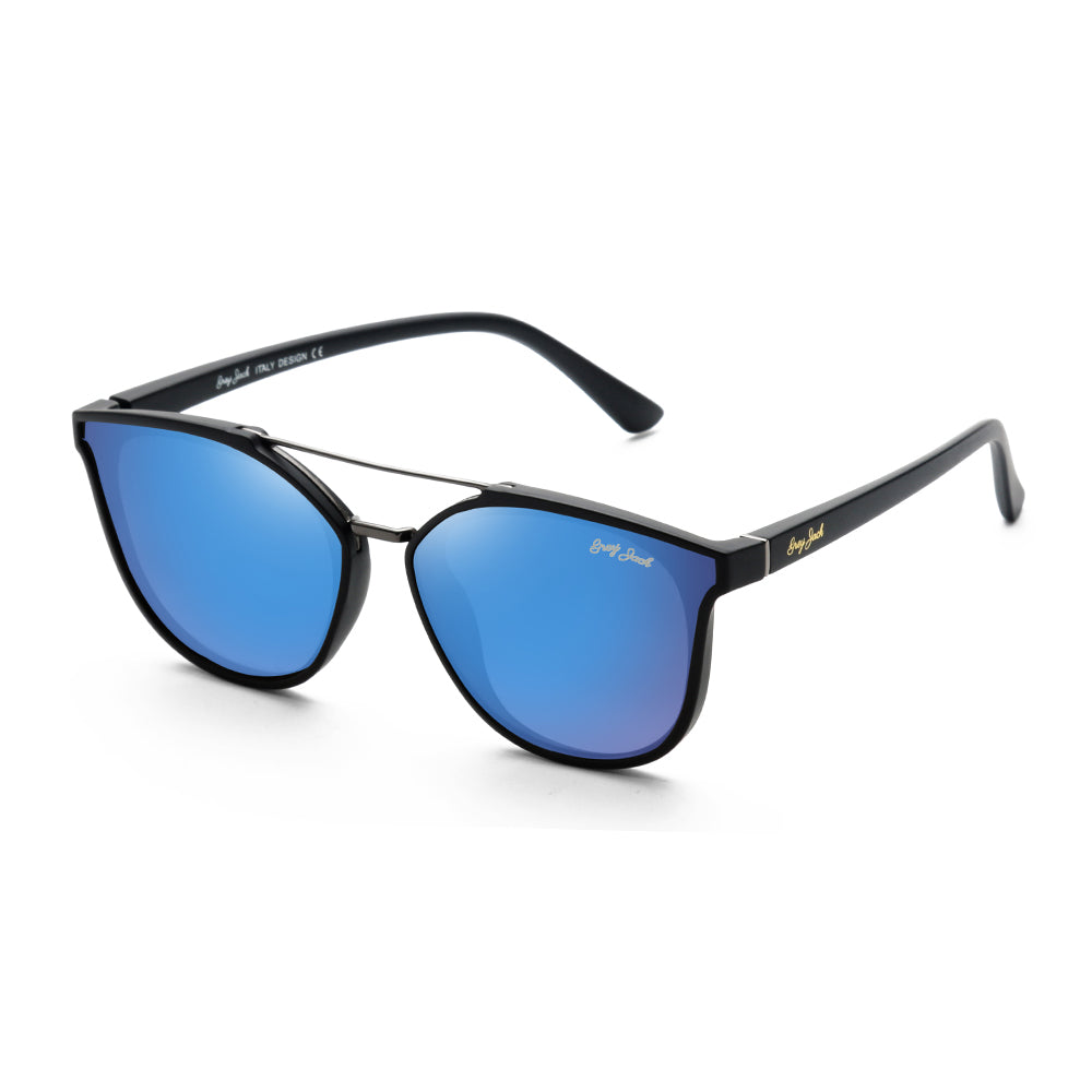 Black Frame Sky Blue Lens