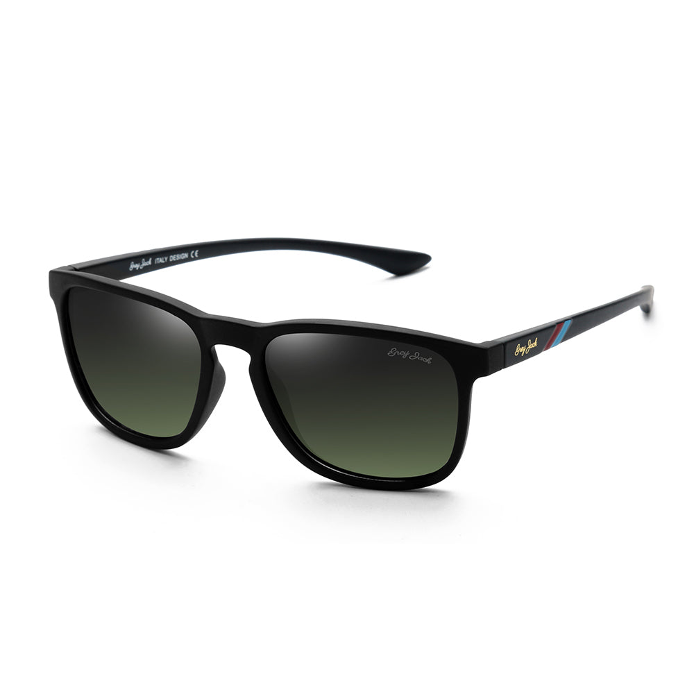 Black Frame Gradient Green Lens