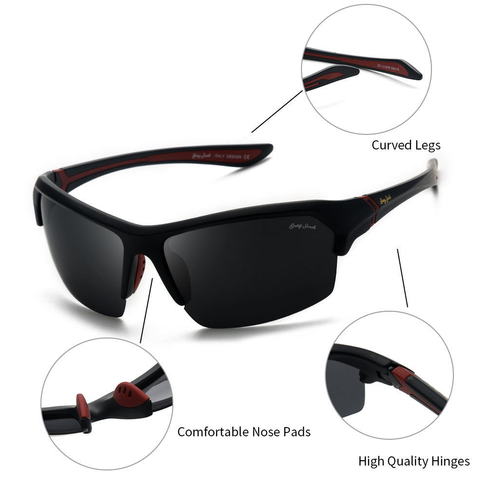 Black Red Frame Black Lens