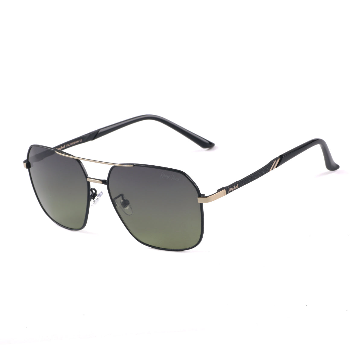 Gold Black Frame Gradient Green Lens