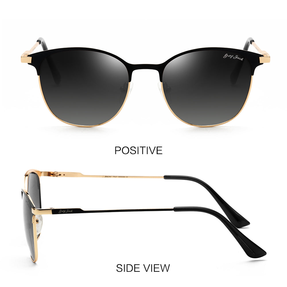 Gold Black Frame Gradient Black Lens