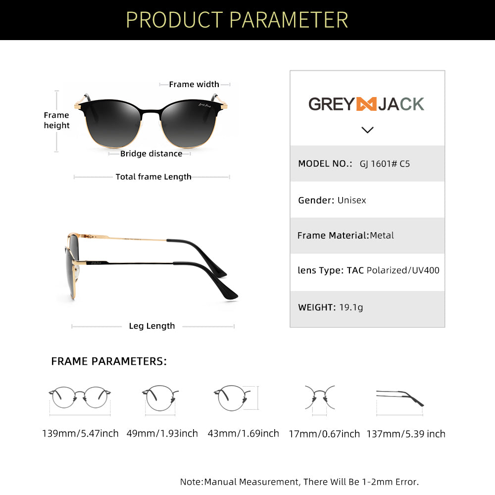 Gold Black Frame Gradient Black Lens