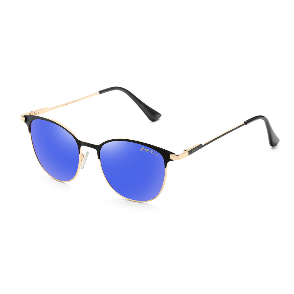 Gold Black Frame Blue Lens