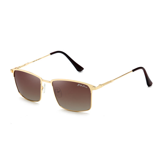 Gold Frame Gradient Brown Lens