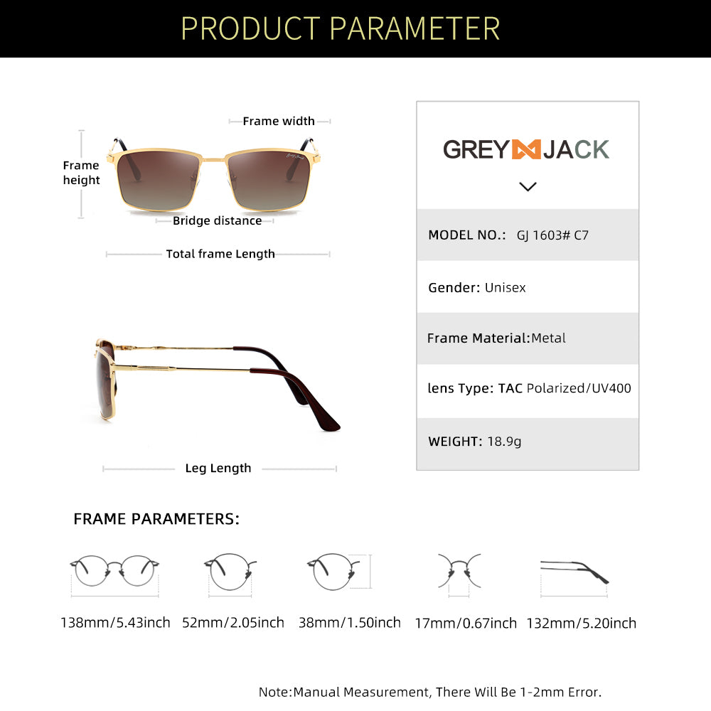 Gold Frame Gradient Brown Lens