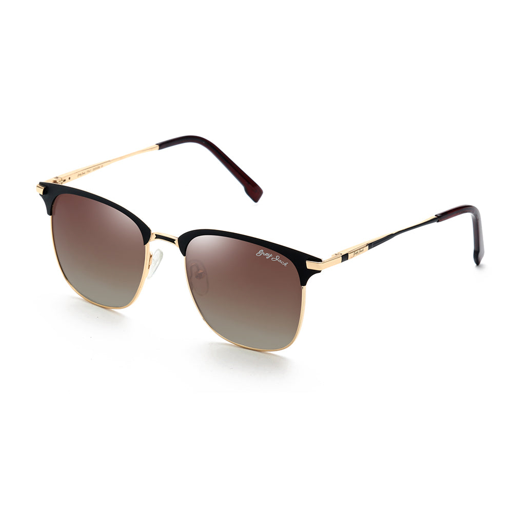 Gold Black Frame Gradient Brown Lens