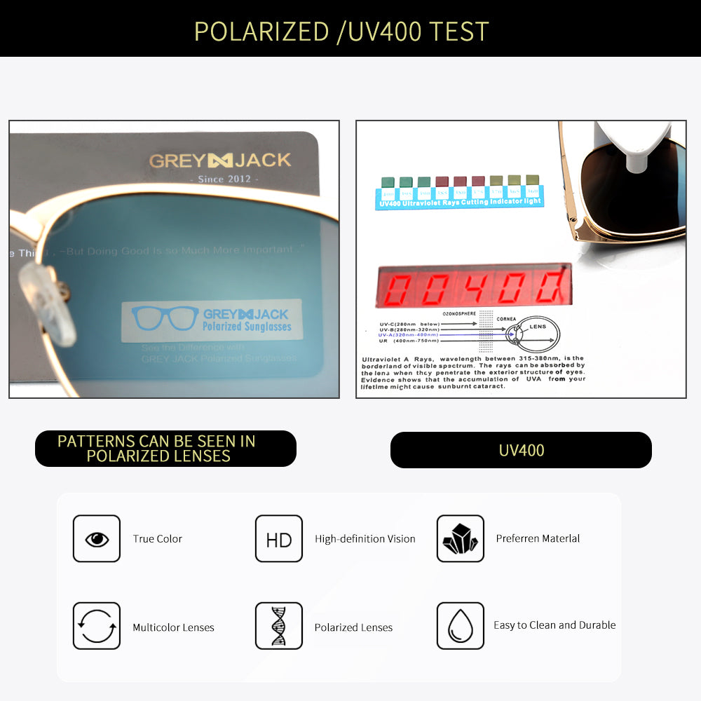 Gold Black Frame Sky Blue Lens