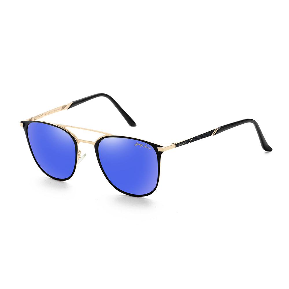 Gold Black Frame Blue Lens