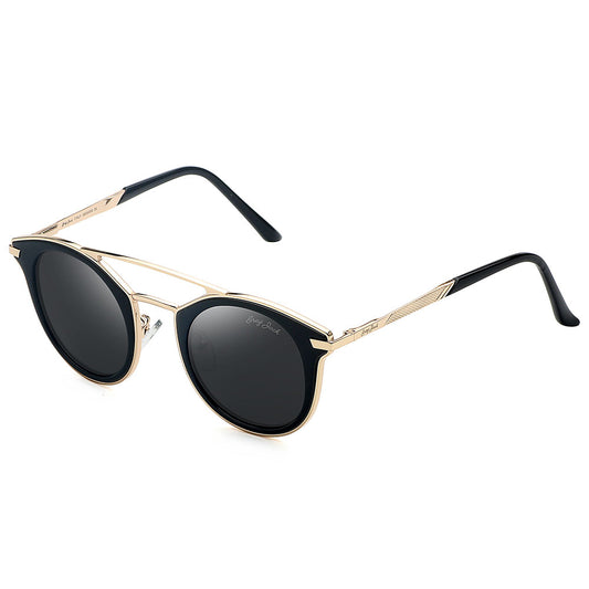 Gold Frame Black Lens