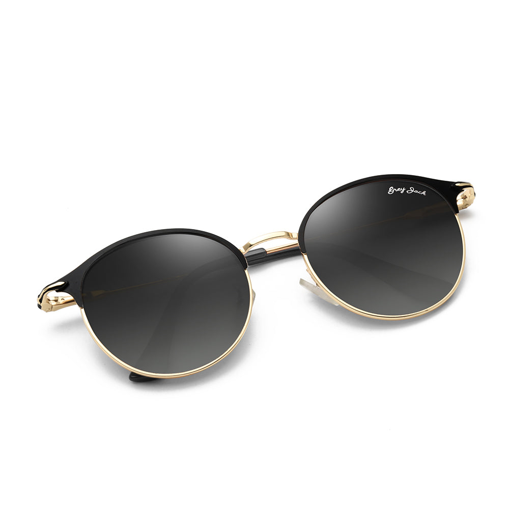 Gold Black Frame Gradient Black Lens