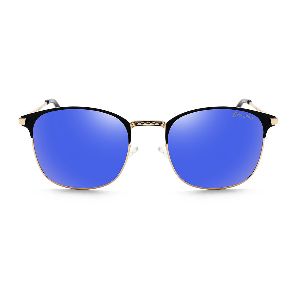 Gold Black Frame Blue Lens