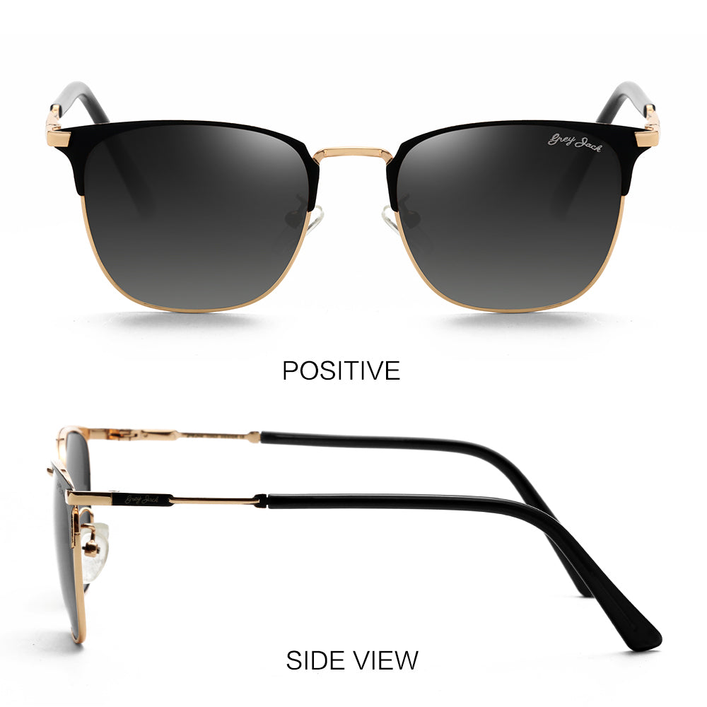 Gold Black Frame Gradient Black Lens