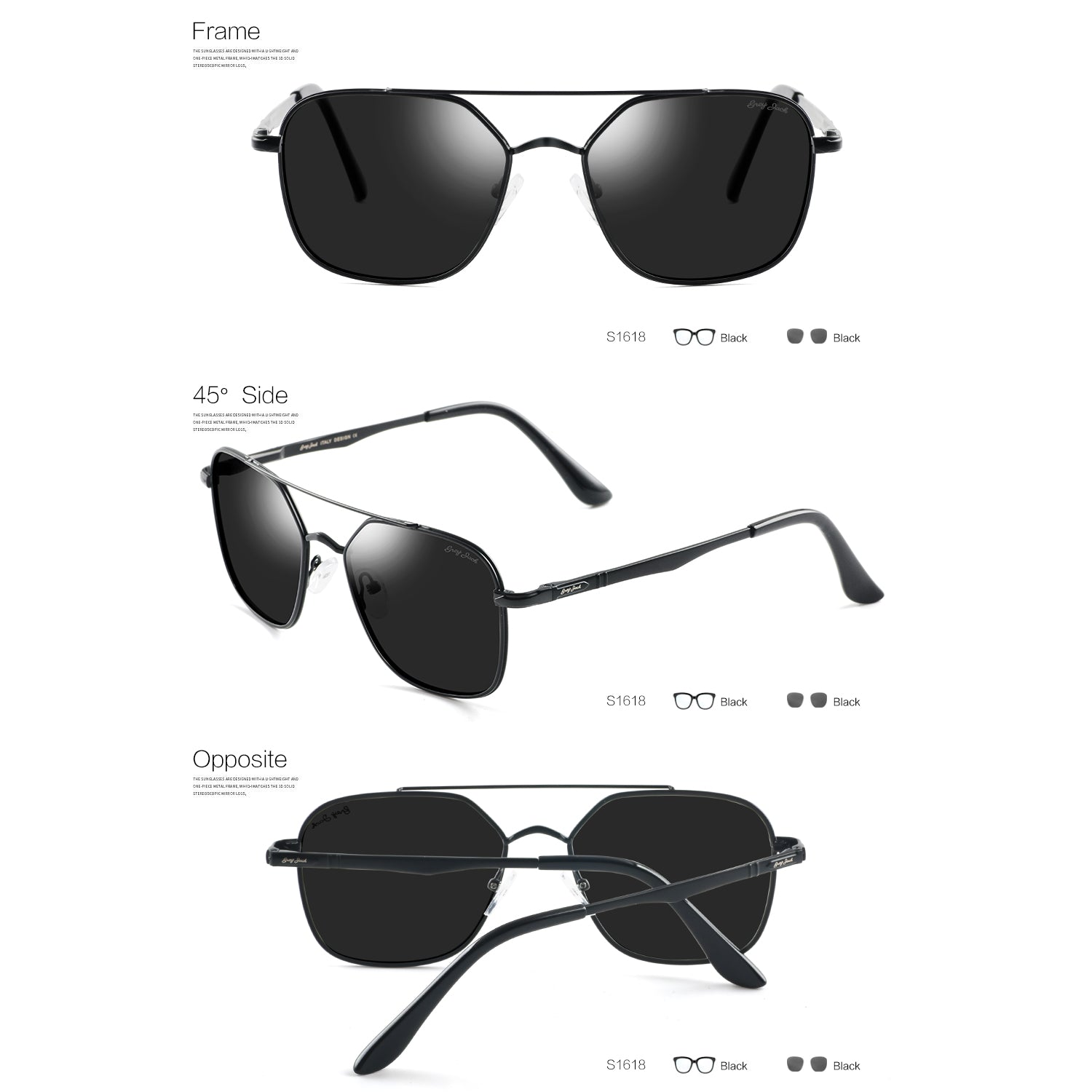 Black Frame Black Lens