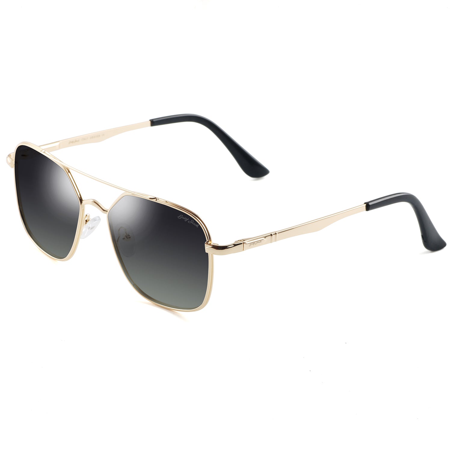 Gold Frame Gradient Black Lens