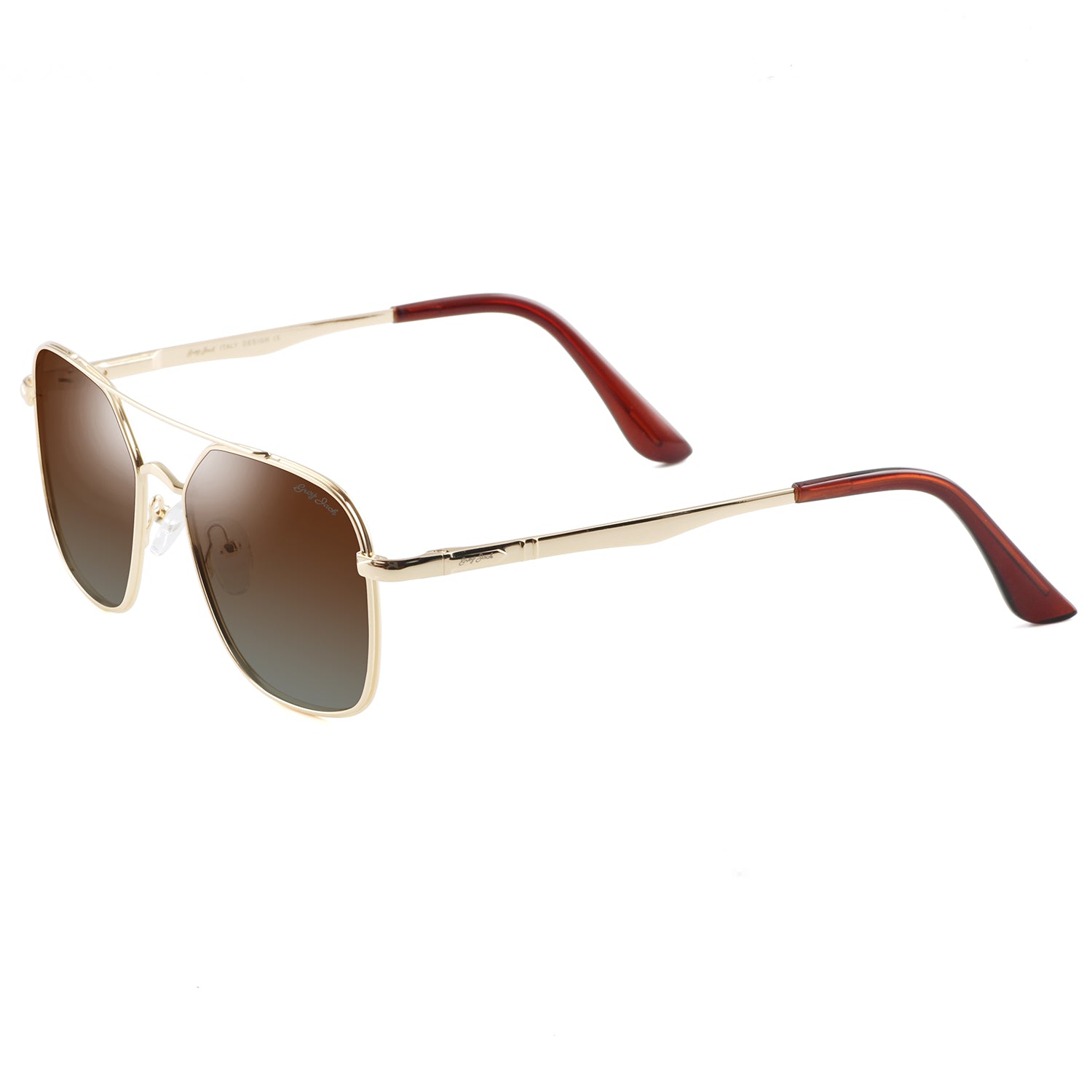 Gold Frame Gradient Brown Lens