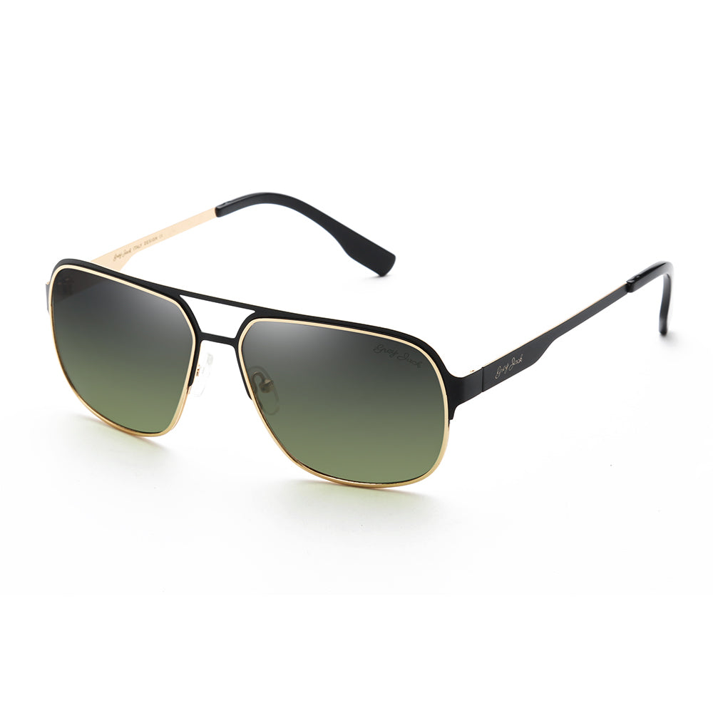 Gold Black Frame Gradient Green Lens