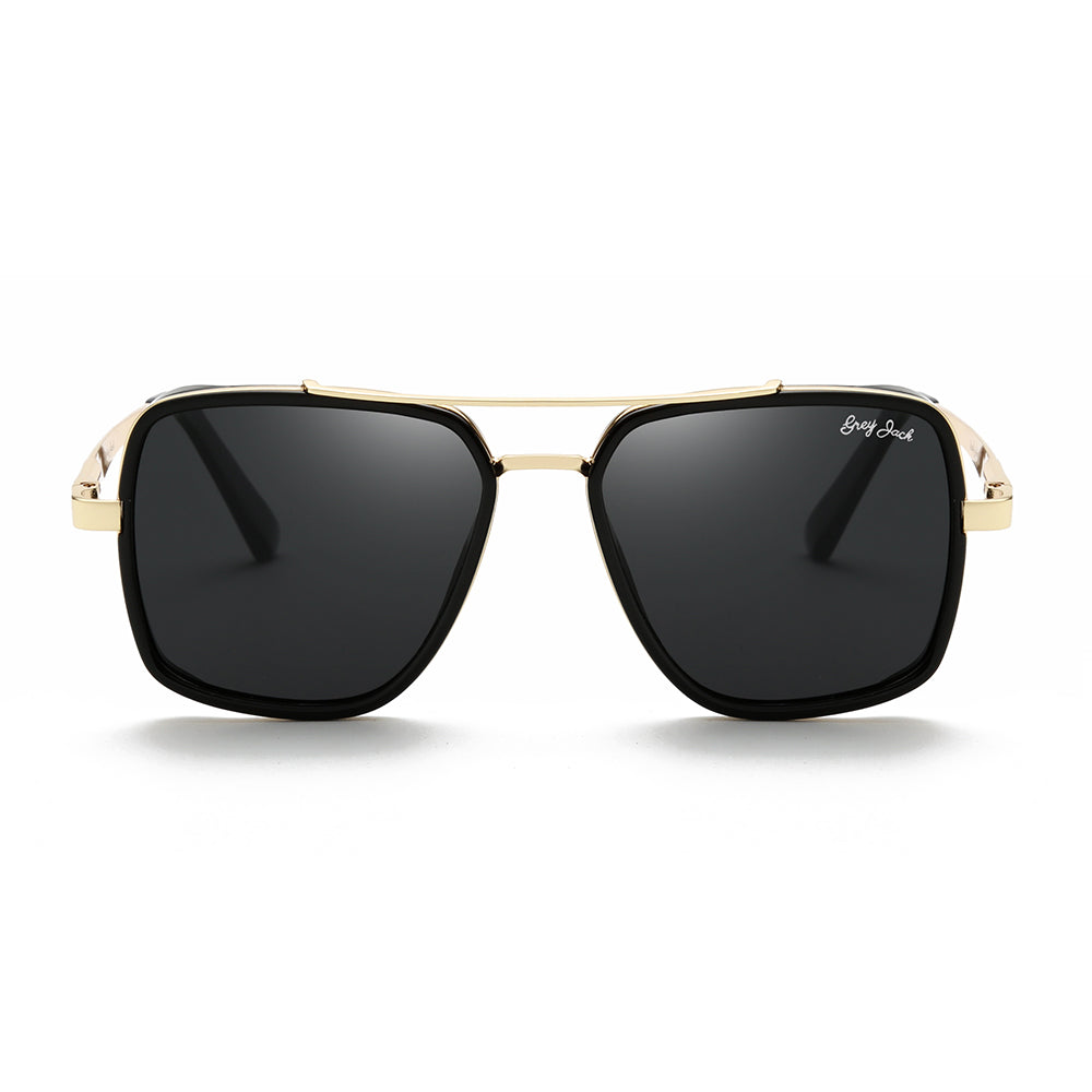 Gold Frame Black Lens