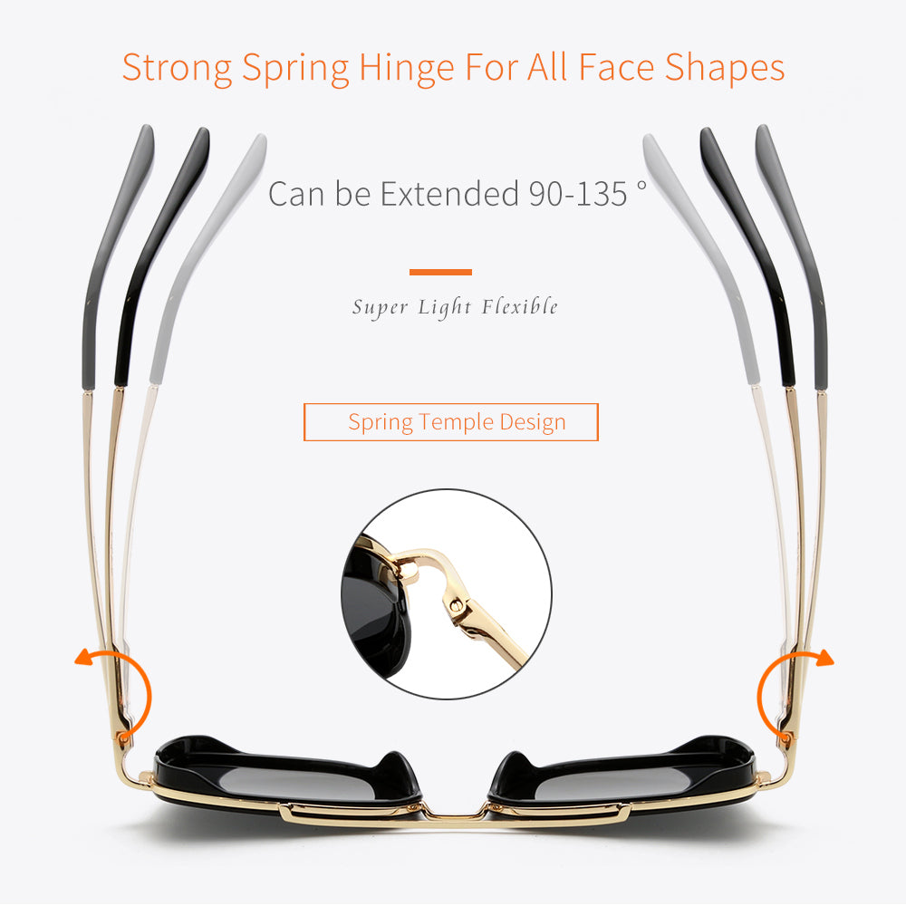 Gold Frame Black Lens