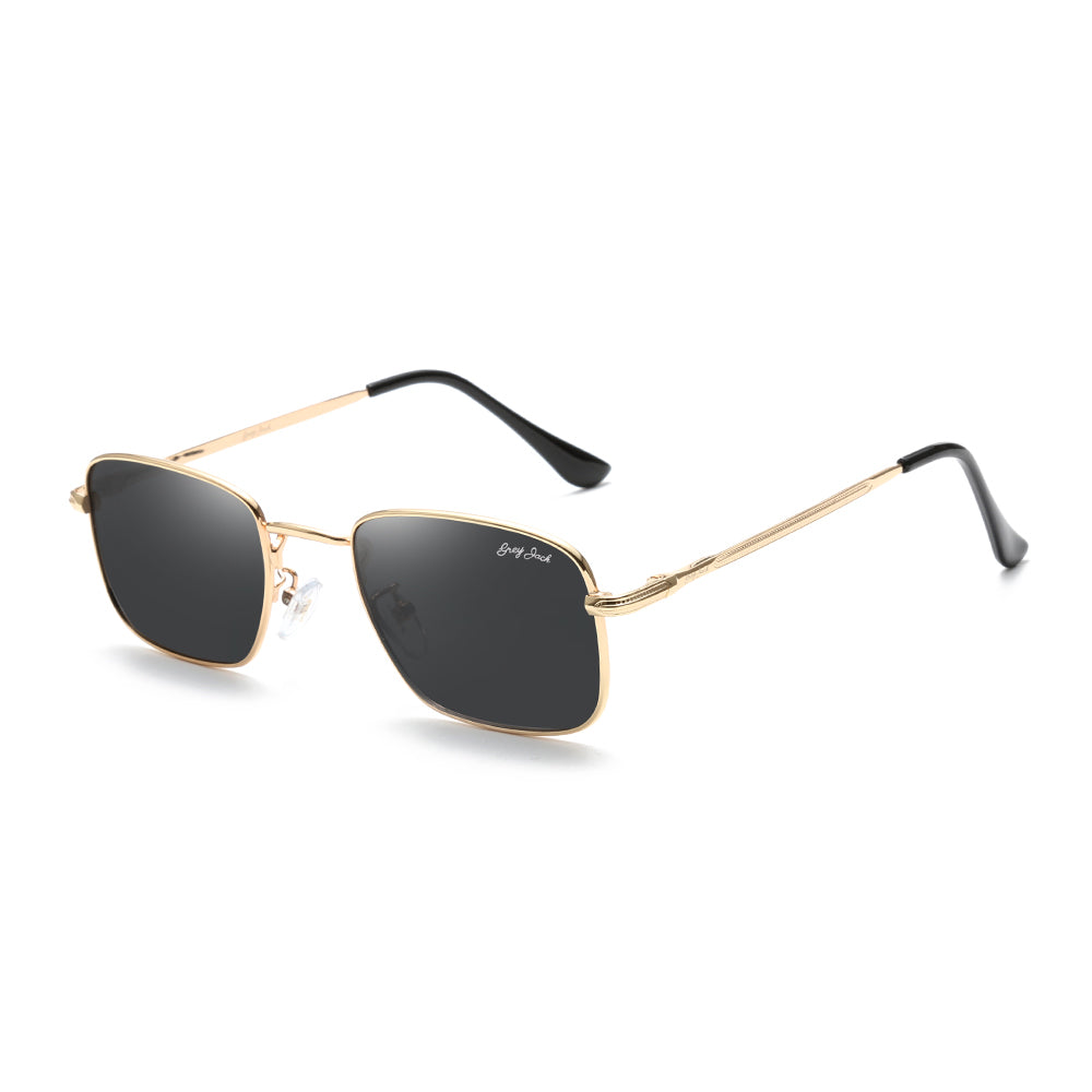 Gold Frame Black Lens