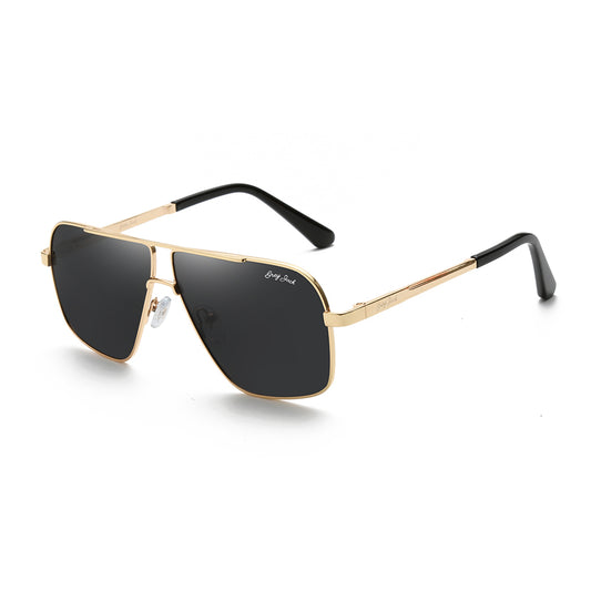 Gold Frame Black Lens