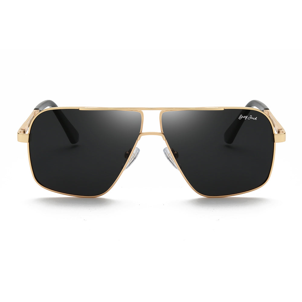 Gold Frame Black Lens