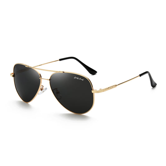 Gold Frame Black Lens