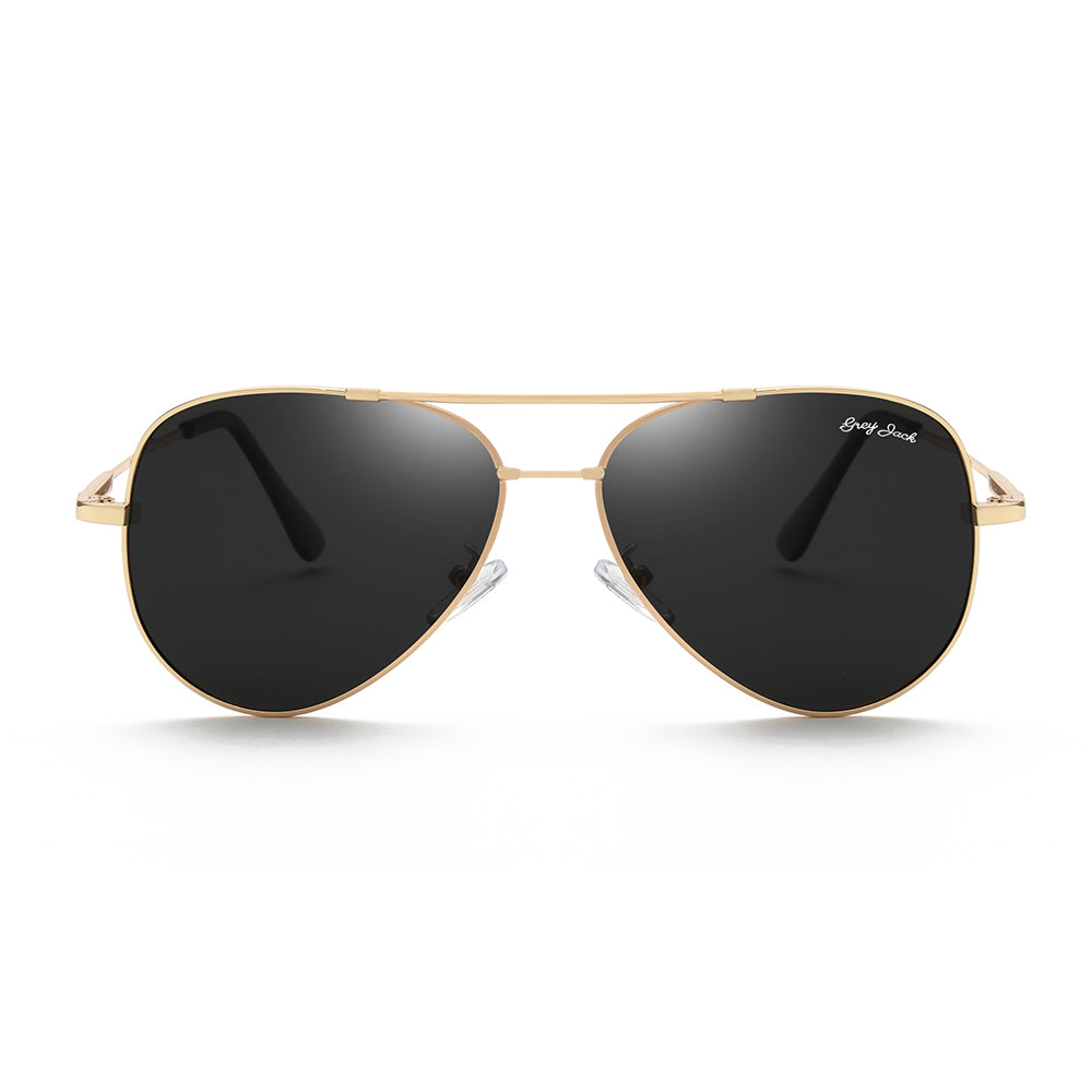 Gold Frame Black Lens