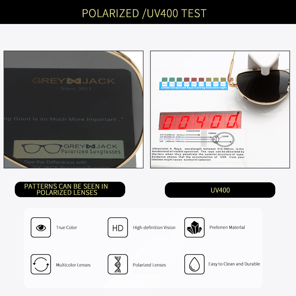 Gold Frame Black Lens