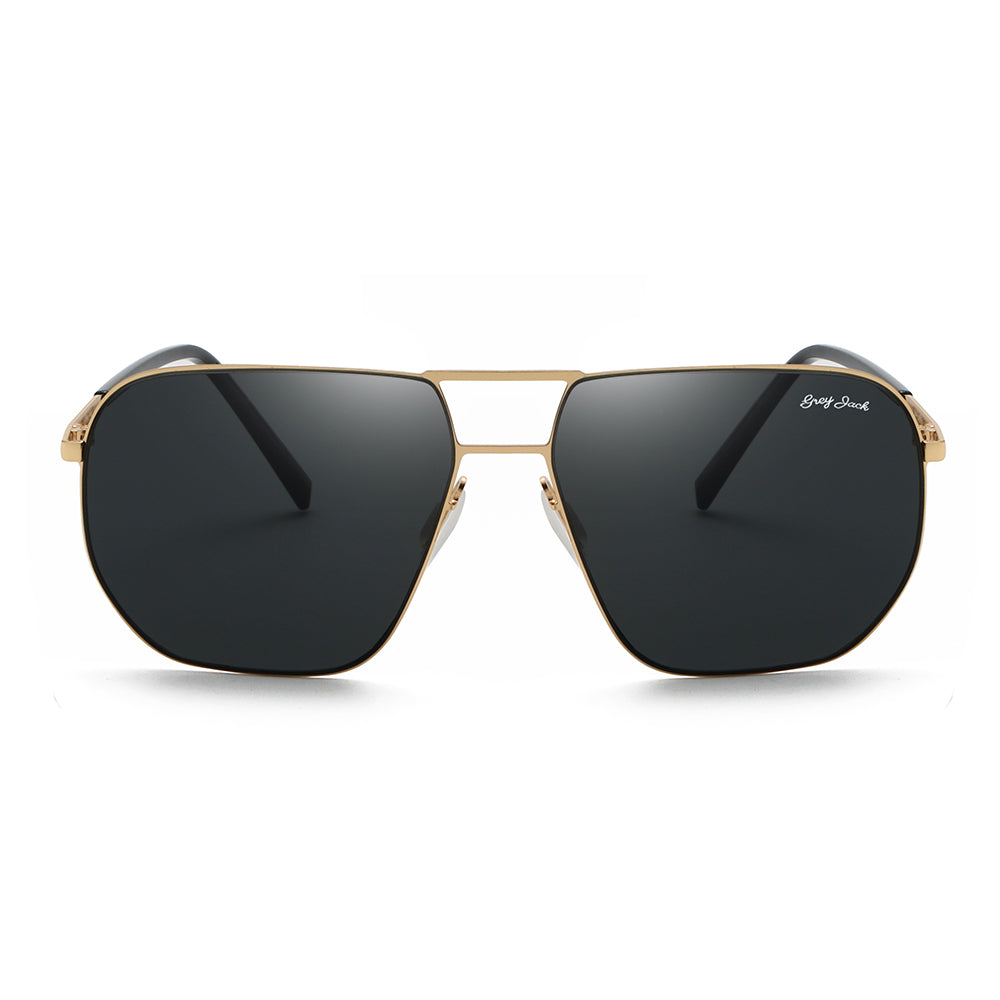 Gold Frame Black Lens