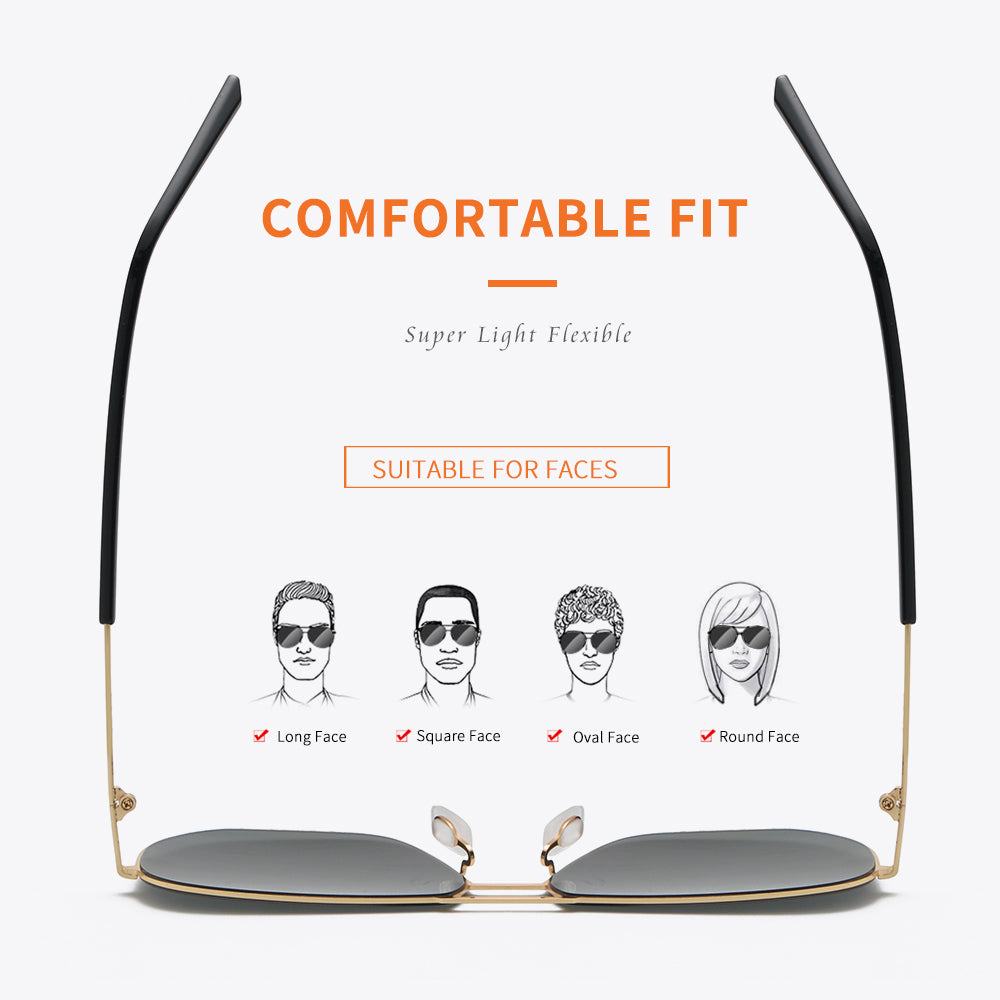 Gold Frame Black Lens