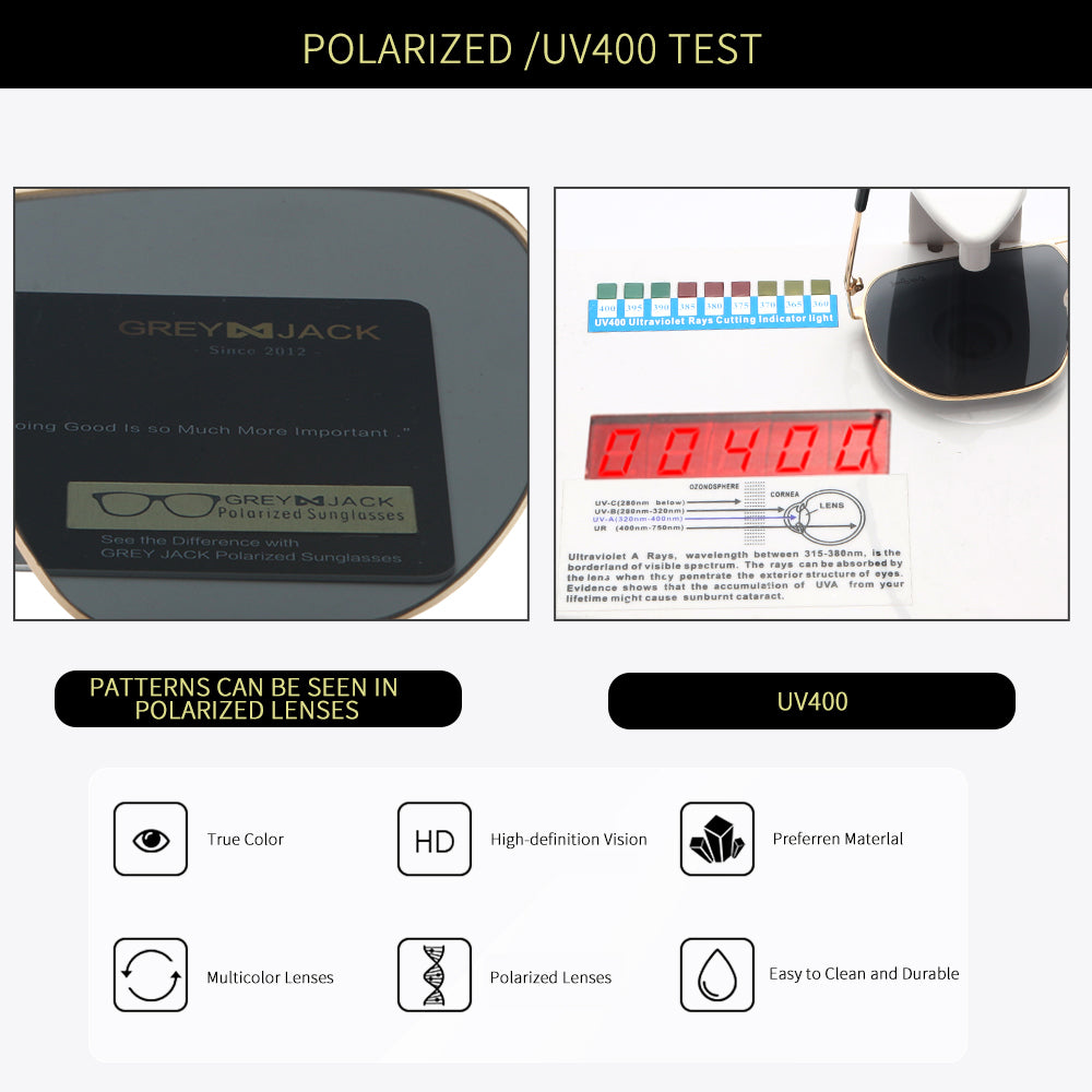 Gold Frame Black Lens