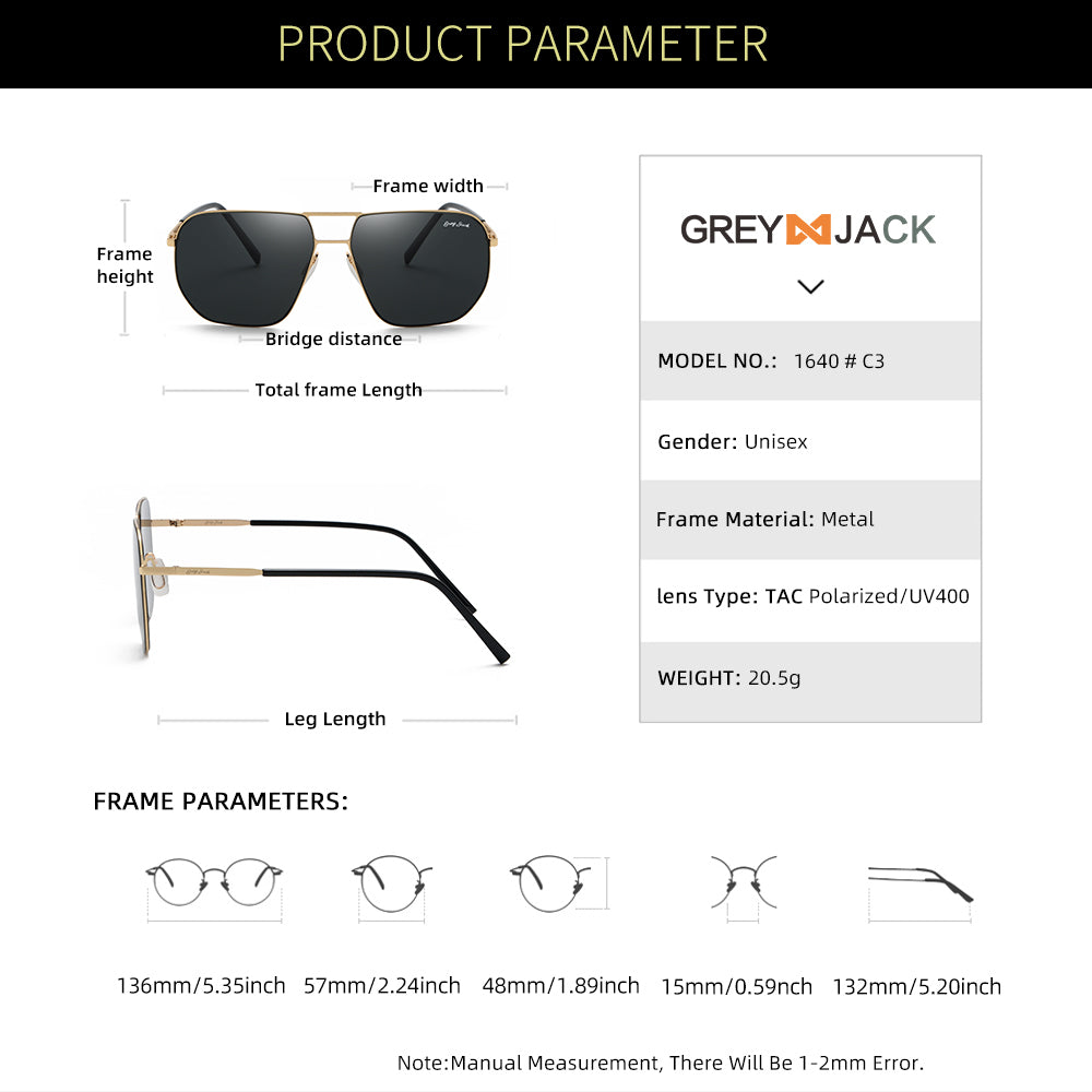 Gold Frame Black Lens