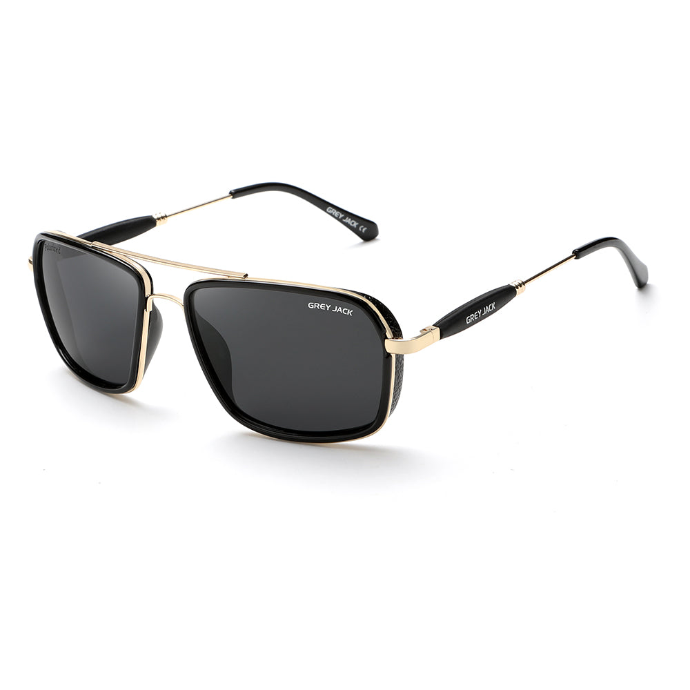 Gold Frame Black Lens