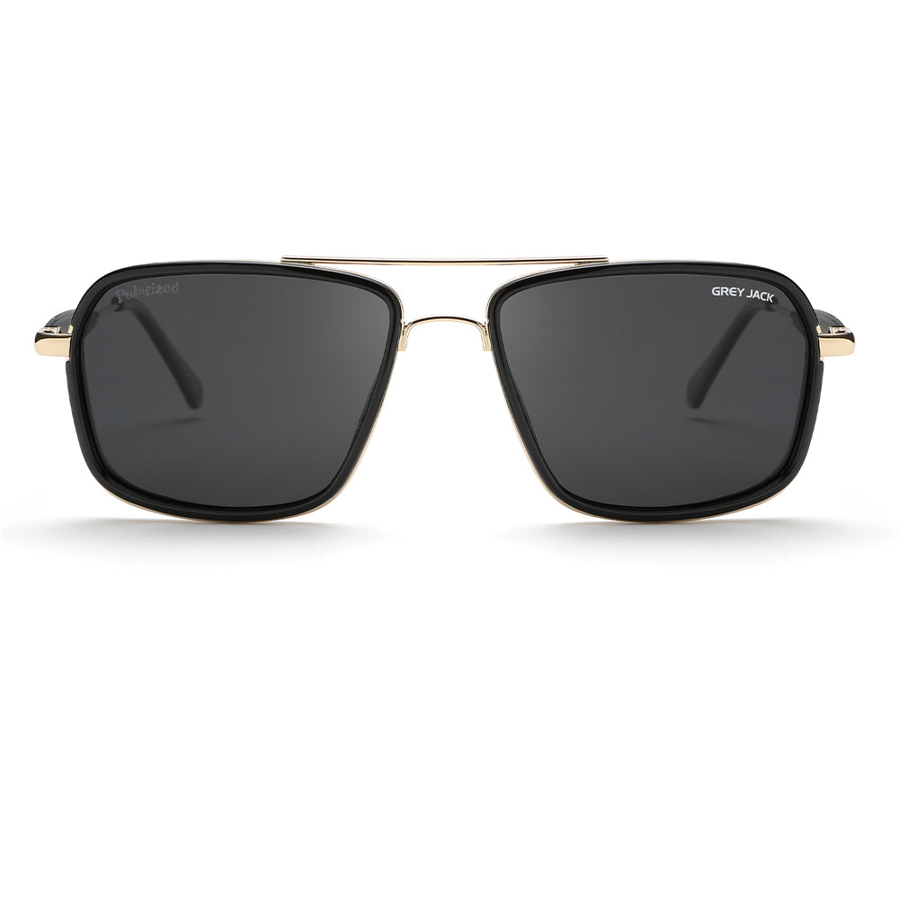 Gold Frame Black Lens