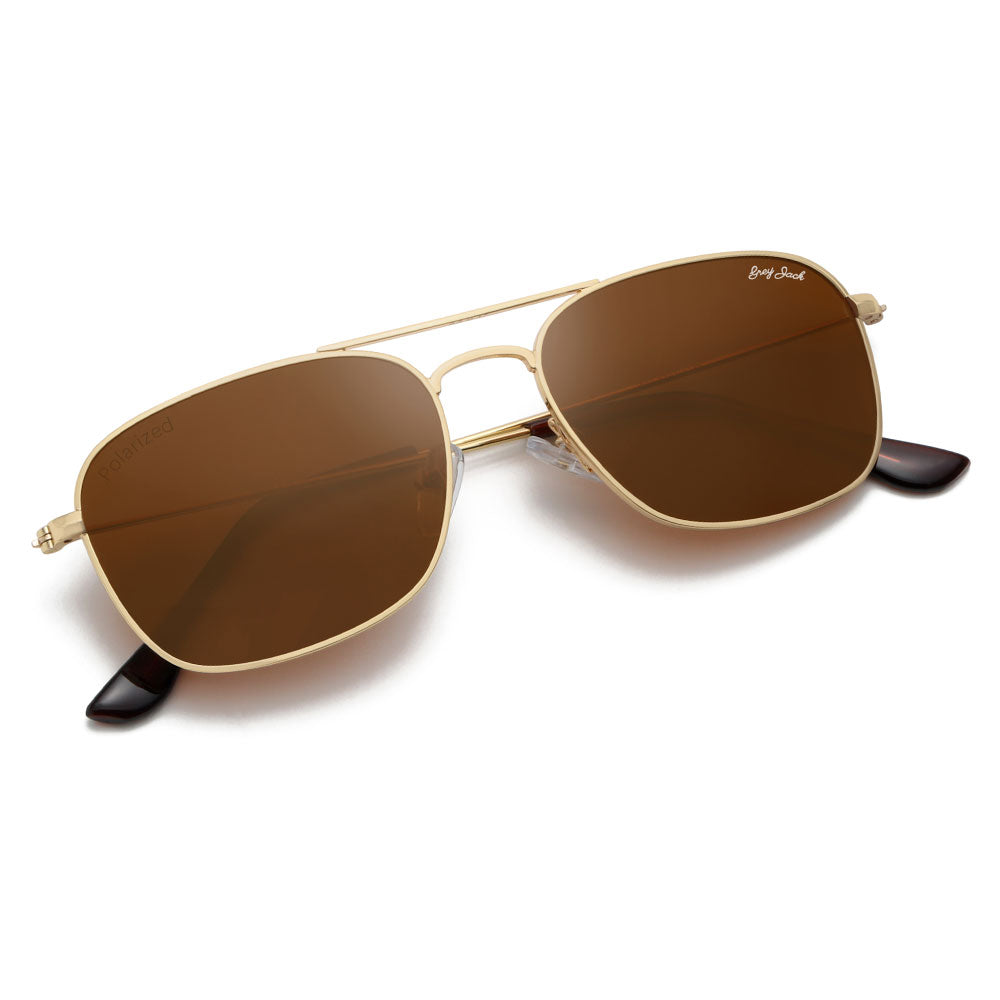 Gold Frame Brown Lens