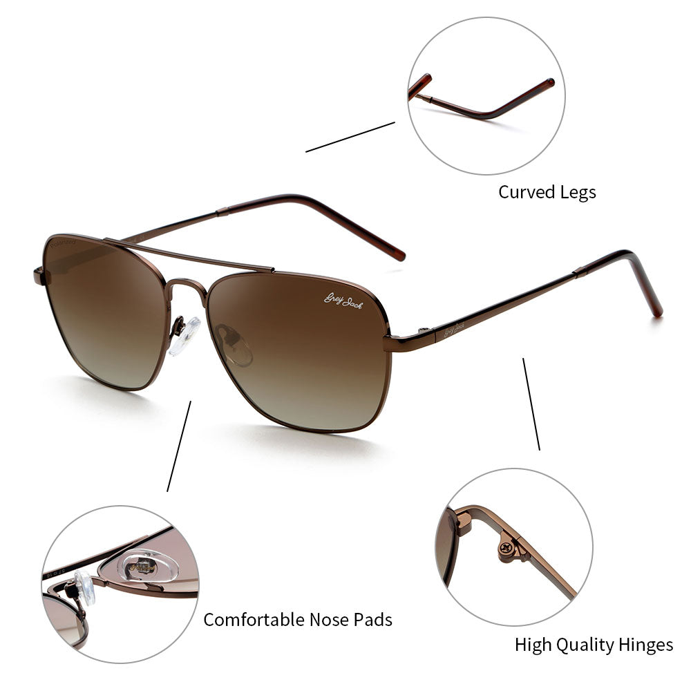 Coffee Frame Double Brown Lens