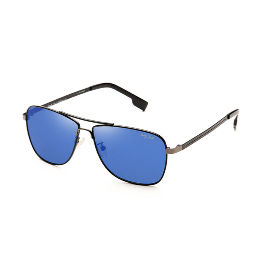 Gun Black Frame Blue Lens