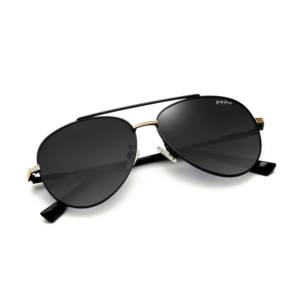 Black Frame Gradient Grey Lens