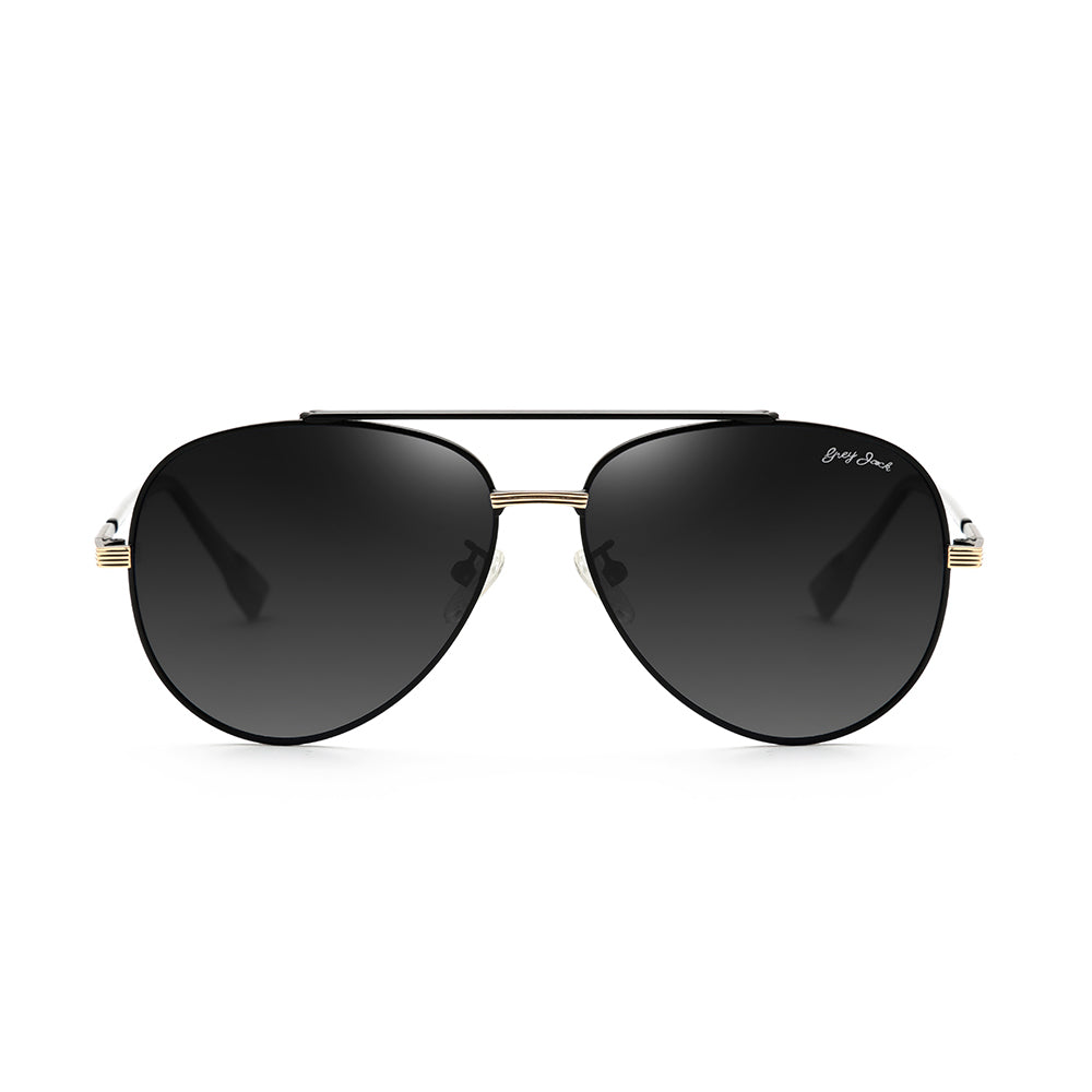 Black Frame Gradient Grey Lens