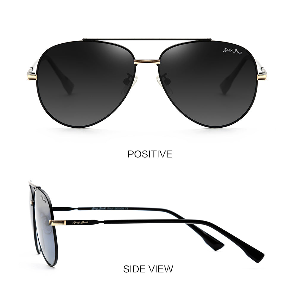Black Frame Gradient Grey Lens