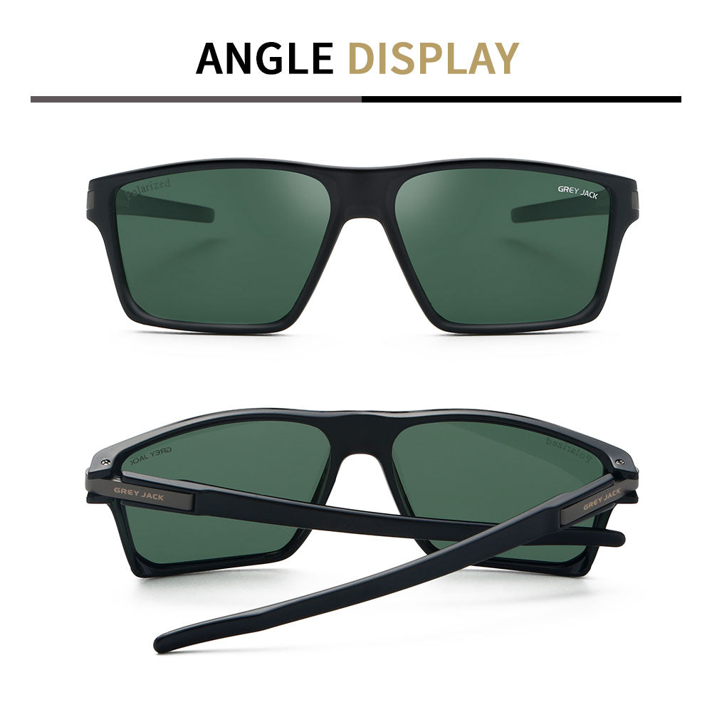 Black Gun Frame Green Lens
