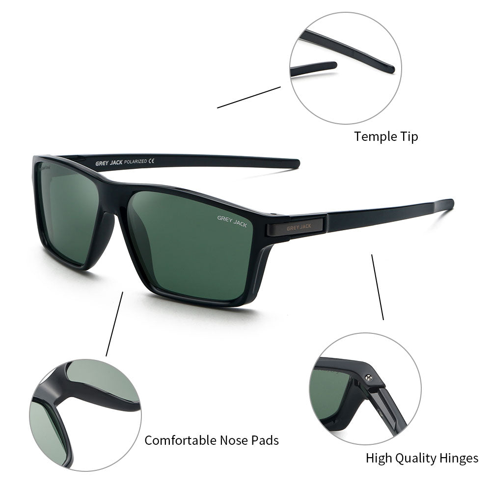 Black Gun Frame Green Lens
