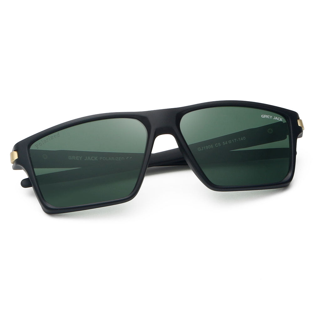 Black Gold Frame Green Lens