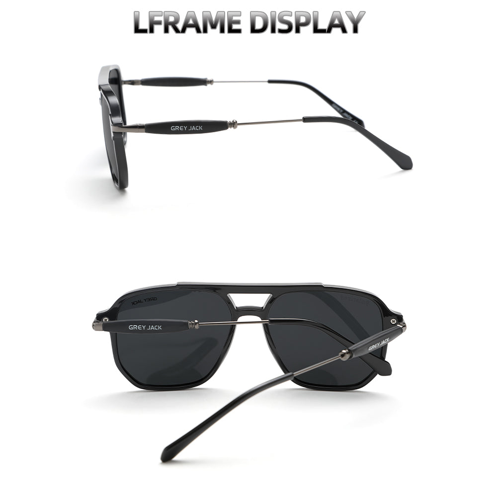 Shine Black Gun Frame Black Lens