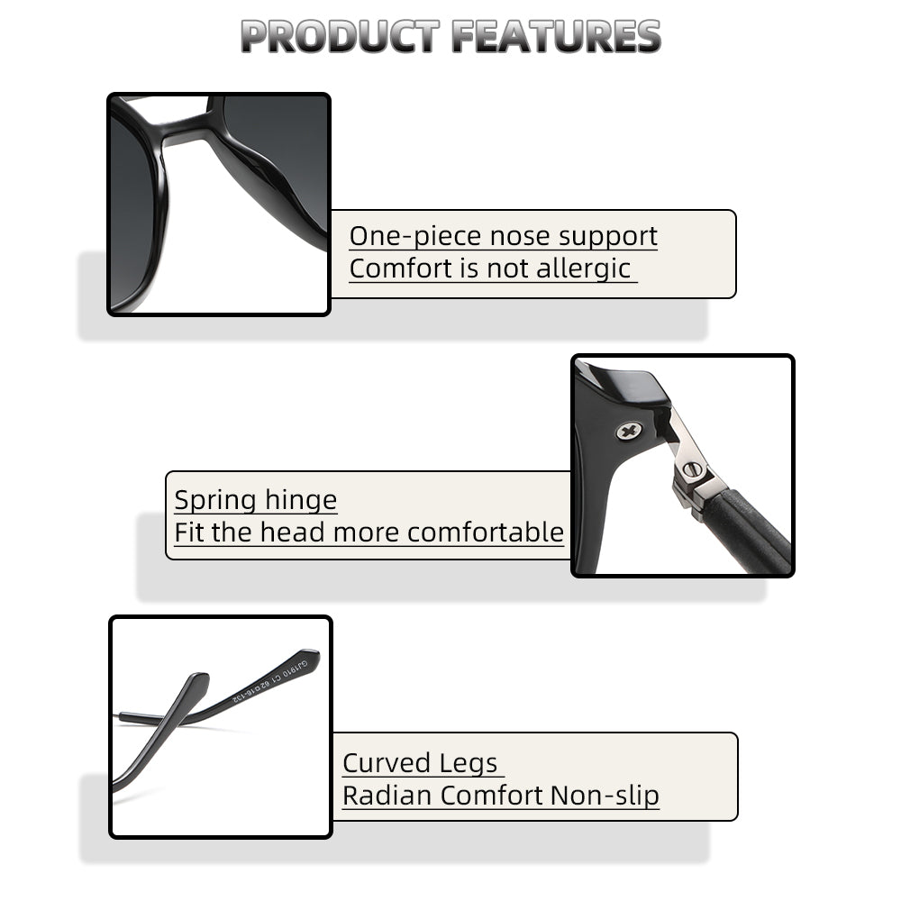 Shine Black Gun Frame Black Lens