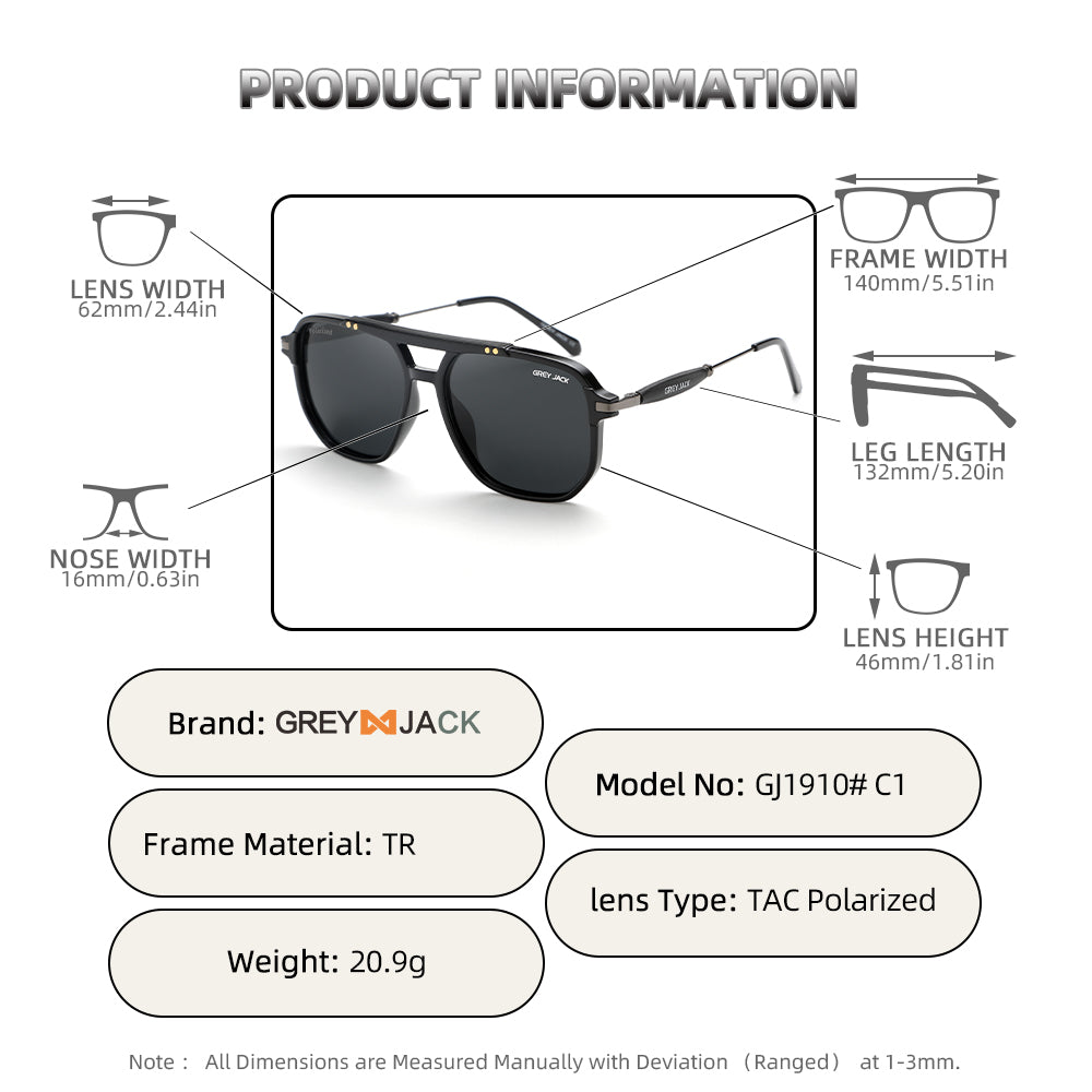 Shine Black Gun Frame Black Lens