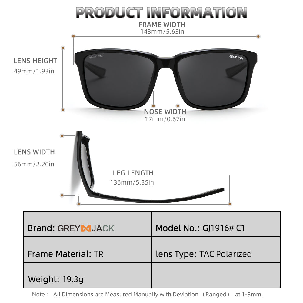 Shine Black Frame Black Lens