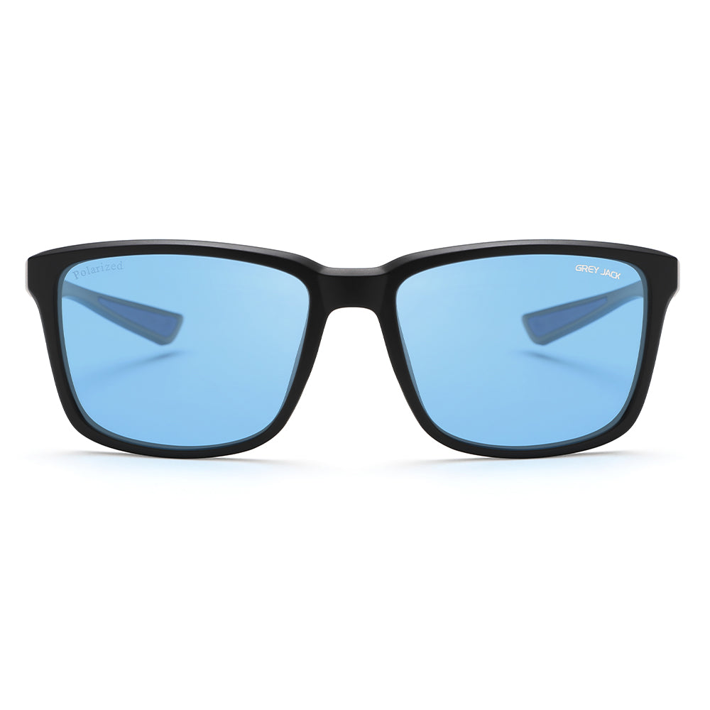 Matte Black Frame Blue Lens