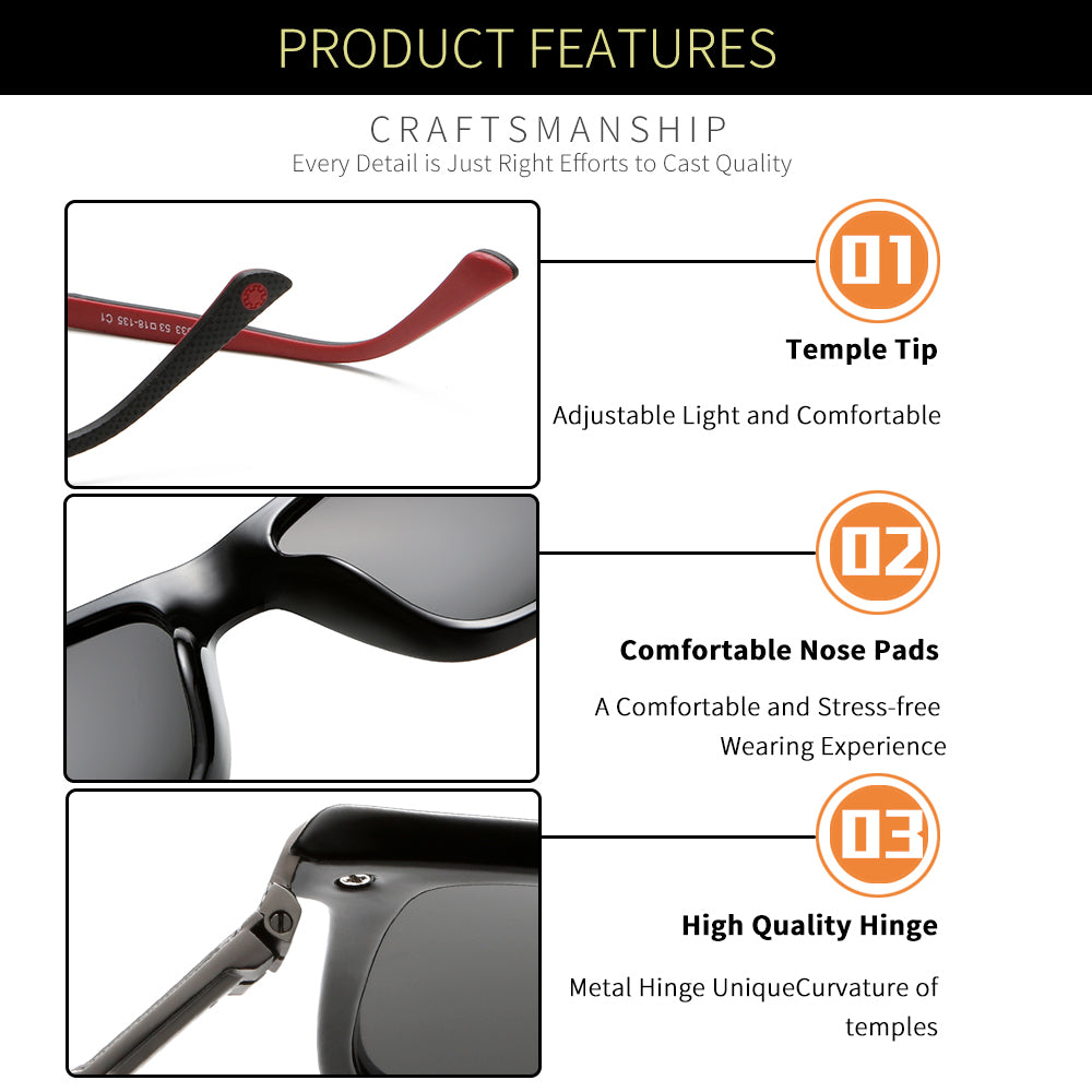Shine Black Gun Frame Black Lens
