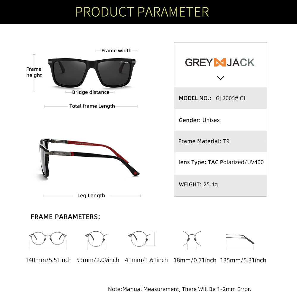 Shine Black Gun Frame Black Lens
